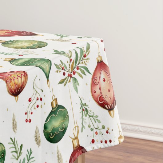 フェスティバルクリスマスオーナメントシームレスパターン テーブルクロス (インサイチュ)