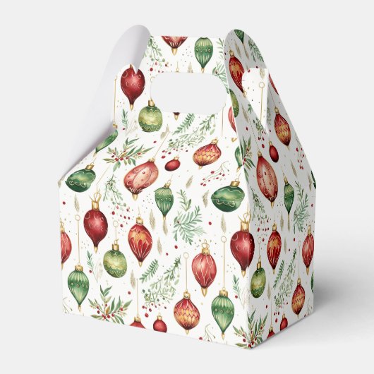 フェスティバルクリスマスオーナメントシームレスパターン フェイバーボックス (裏面サイド)