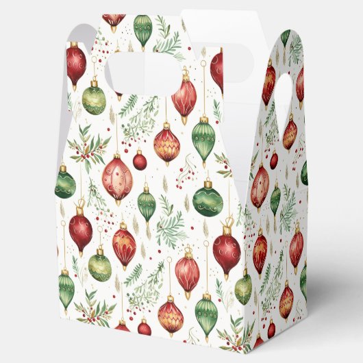 フェスティバルクリスマスオーナメントシームレスパターン フェイバーボックス (オープン)