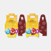 フェスティバルクリスマスオーナメントスノーフレークレッド&金ゴールド フェイバーボックス (折り畳みなし)