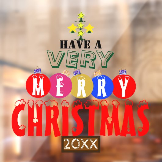 フェスティバルクリスマスオーナメントツリー ウィンドウサイン (シート2)