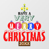 フェスティバルクリスマスオーナメントツリー ウィンドウサイン (シート)