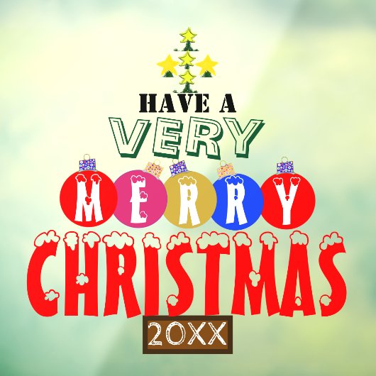 フェスティバルクリスマスオーナメントツリー ウィンドウサイン (シート3)