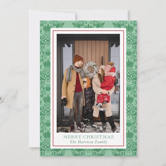 フェスティバルクリスマスオーナメントパイナップル写真 シーズンカード (正面)