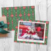 フェスティバルクリスマスオーナメントパターン写真 シーズンカード