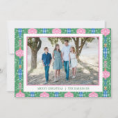 フェスティバルクリスマスオーナメントパターン写真 シーズンカード (正面)