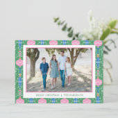 フェスティバルクリスマスオーナメントパターン写真 シーズンカード (スタンド正面)