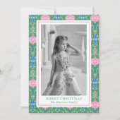 フェスティバルクリスマスオーナメントパターン写真 シーズンカード (正面)