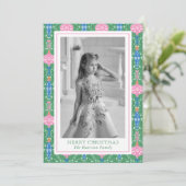 フェスティバルクリスマスオーナメントパターン写真 シーズンカード (スタンド正面)