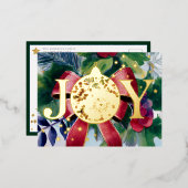 フェスティバルクリスマスオーナメントホイルホリデーポストカード 箔シーズンポストカード (正面/裏面)