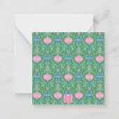 フェスティバルクリスマスオーナメントモノグラムエンクロージャ ノートカード (裏面)