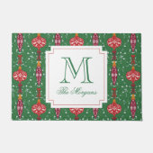 フェスティバルクリスマスオーナメントモノグラム ドアマット (正面)