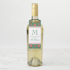 フェスティバルクリスマスオーナメントモノグラム ボトルネックタグ