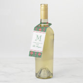 フェスティバルクリスマスオーナメントモノグラム ボトルネックタグ (アングル)