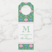 フェスティバルクリスマスオーナメントモノグラム ボトルネックタグ (正面)