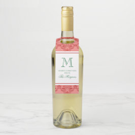 フェスティバルクリスマスオーナメントモノグラム ボトルネックタグ