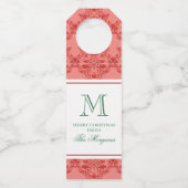 フェスティバルクリスマスオーナメントモノグラム ボトルネックタグ (正面)