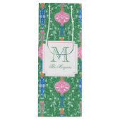 フェスティバルクリスマスオーナメントモノグラム ワインギフトバッグ (正面)