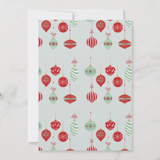 フェスティバルクリスマスオーナメント交換パーティー 招待状 (裏面)