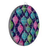 フェスティバルクリスマスオーナメント カラフル パーソナライズされた ダーツボード (正面左)