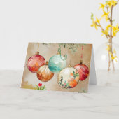 フェスティバルクリスマスオーナメント カード (黄色い花)