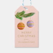 フェスティバルクリスマスオーナメント パーソナライズされた ギフトタグ (正面)