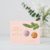 フェスティバルクリスマスオーナメント パーソナライズされた シーズンポストカード (スタンド正面)