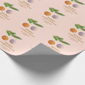 フェスティバルクリスマスオーナメント パーソナライズされた ラッピングペーパー (角)