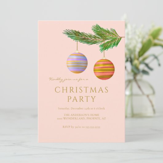 フェスティバルクリスマスオーナメント パーソナライズされた 招待状 (スタンド正面)