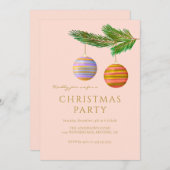 フェスティバルクリスマスオーナメント パーソナライズされた 招待状 (正面/裏面)