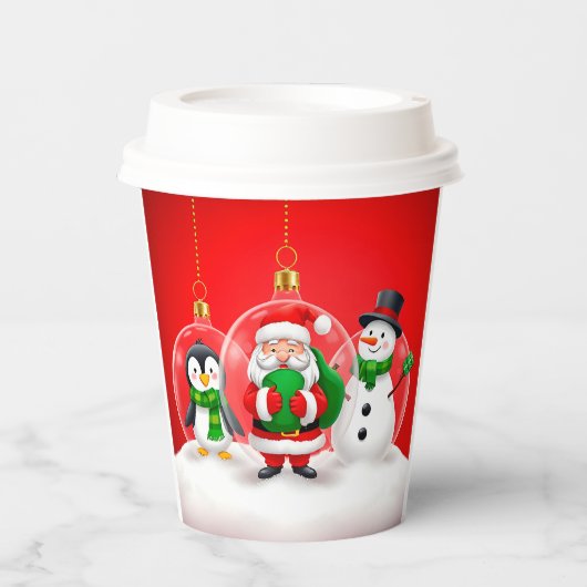 フェスティバルクリスマスオーナメント 紙コップ (正面)