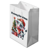 フェスティバルクリスマスカウアド文字 ミディアムペーパーバッグ (裏面アングル)