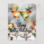 フェスティバルクリスマスカクテルお祝い挨拶 シーズンポストカード (正面)