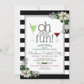 フェスティバルクリスマスカクテルパーティの招待状 招待状 (正面)