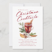 フェスティバルクリスマスカクテルホリデーパーティー 招待状 (正面)