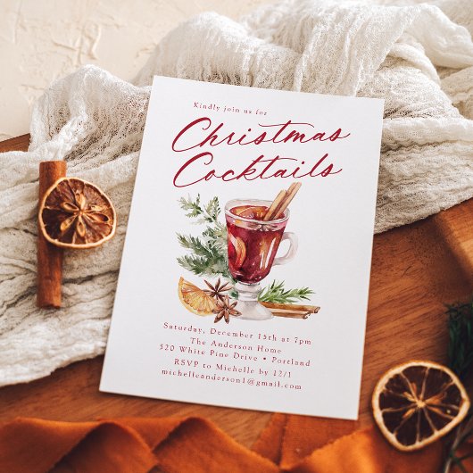 フェスティバルクリスマスカクテルホリデーパーティー 招待状