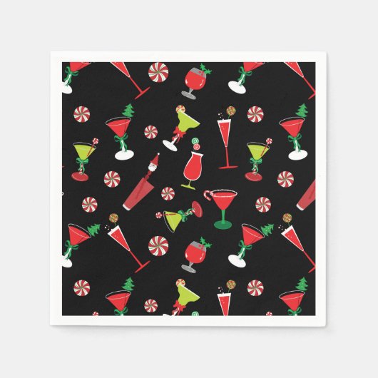 フェスティバルクリスマスカクテル スタンダードカクテルナプキン (正面)