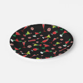 フェスティバルクリスマスカクテル ペーパープレート (アングル)