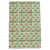 フェスティバルクリスマスカスタム休日 ミディアムペーパーバッグ (裏面)