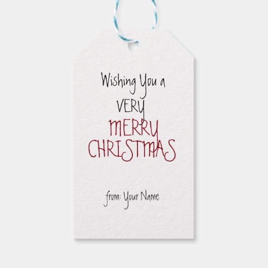 フェスティバルクリスマスカッケーズホリデー ギフトタグ (裏面)