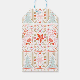 フェスティバルクリスマスカラフル休暇 ギフトタグ