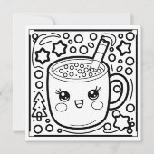 フェスティバルクリスマスカラーリングココア シーズンカード (正面)