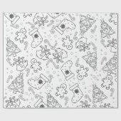 フェスティバルクリスマスカラーリング包装紙 ラッピングペーパー (フラット)