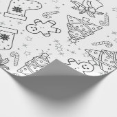 フェスティバルクリスマスカラーリング包装紙 ラッピングペーパー (角)