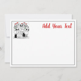 フェスティバルクリスマスカロラーズウィズスノークリスマス シーズンカード