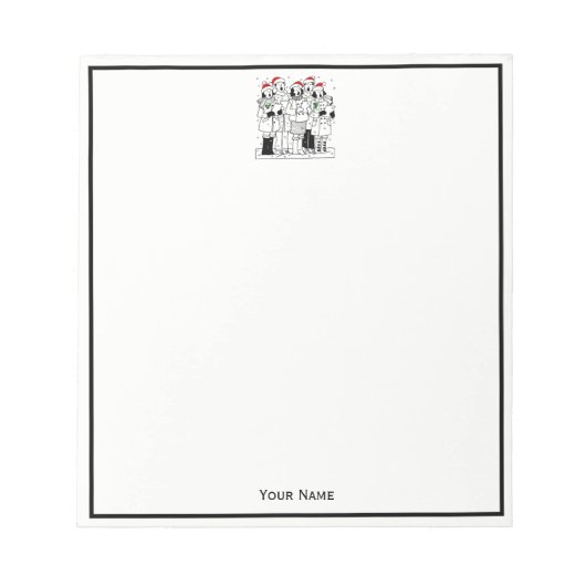 フェスティバルクリスマスカロラーズウィズスノークリスマス ノートパッド (正面)