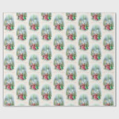 フェスティバルクリスマスカロラーズヴィンテージパーティーラップ ラッピングペーパー (フラット)