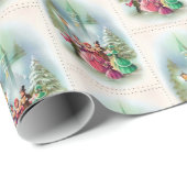 フェスティバルクリスマスカロラーズヴィンテージパーティーラップ ラッピングペーパー (ロールコーナー)