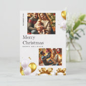 フェスティバルクリスマスカードと家族の愛と喜び 招待状 (スタンド正面)