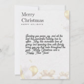 フェスティバルクリスマスカードと家族の愛と喜び 招待状 (裏面)